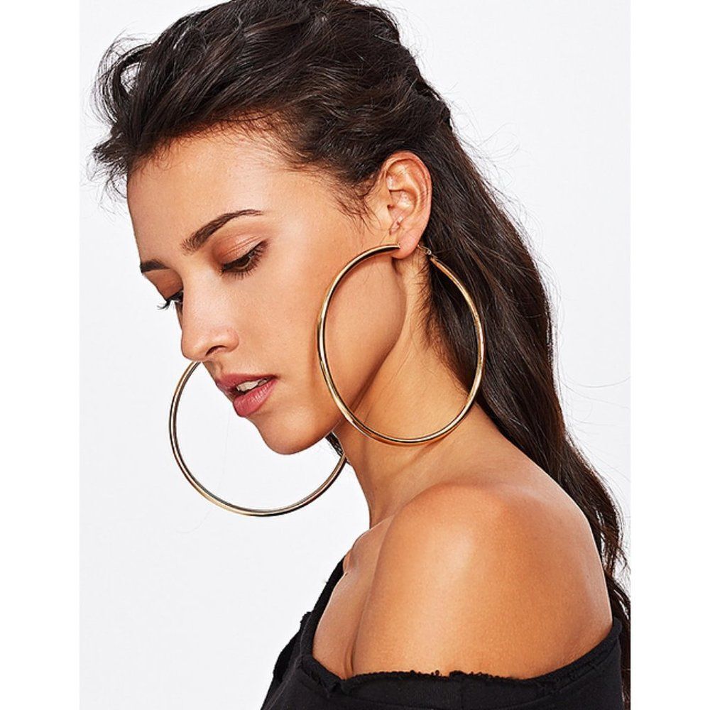 Large Gold Hoop Earrings
